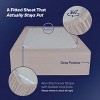 Kickoff 300 Thread Count 100% Organic Bamboo Viscose Fitted Sheet Only, Extra Deep Pocket, Cooling & Breathable, Double Stitching, Bedding Sheet - 3 of 4