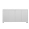 4-Door Sideboard Adorned with Linear Accents and Multi-Layered Pine Veneer Design, Suitable for Living Rooms, Entrance and Study Rooms - 4 of 4