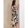 INSPIRE CHIC Women's Floral Sleeveless Deep V Neck Irregular Hem Midi Sundress - 3 of 4