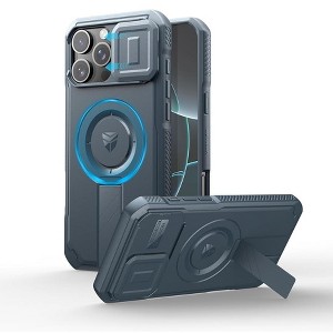 Dexnor for iPhone 16 Pro Max Case with Slide Camera Cover & Adjustable Kickstand, Magnetic Rugged Shockproof Bumper Cases - 1 of 1