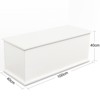 Multi Purpose Wooden Storage Box, Organizer and Bench Perfect Furniture to Add Accent in Entryway and Keep Shoes, Bedroom Bench, Playroom Storage - 4 of 4