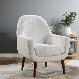 Okak Elegant Accent Chair Living Room Reading Chair with Soft Cushion Prince Mid-Century Armchair with Solid Wood Legs for Office Bedroom - 1 of 4