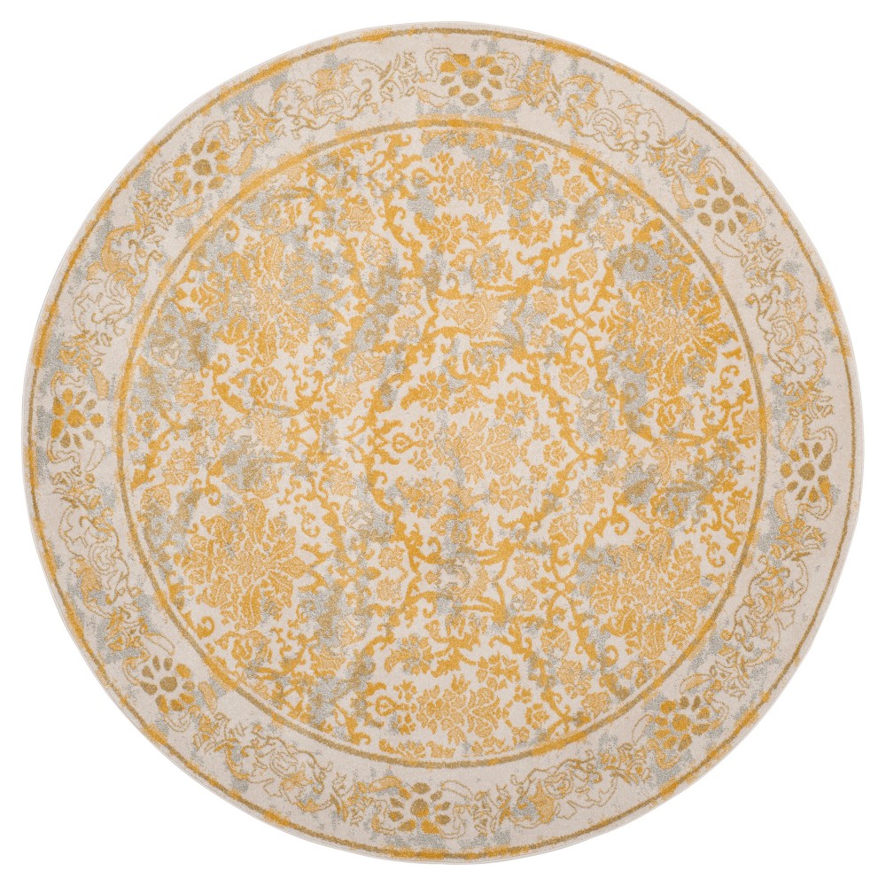 Evoke Rug - Ivory/Gold - (6'7inx6'7in Round) - Safavieh