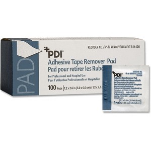 PDI B16400 Adhesive Tape Remover Pad, 1.25 in. x 2.625 in. (Box of 100) - 1 of 4