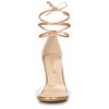 Allegra K Women's Opened Toe Clear Strap Stiletto Heel Lace Up Sandals - 3 of 4