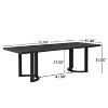 Christopher Knight Home Evat 95" Rubberwood Modern 8 Seater Rectangle Dining Table - 3 of 4