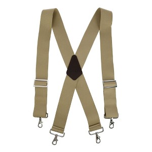 CTM Men's Industrial Terry Logger Suspenders with Metal Swivel Hook Ends - 1 of 4