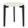 Maliang Modern And Stylish 24 Inch Round Small Coffee Table, Imitation Marble Tabletop With Solid Wood Legs, Fits Living Room, Office, Home - 2 of 4