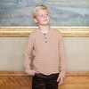 Hope & Henry Boys' Organic Long Sleeve Henley Pullover Sweater with Elbow Patches, Kids - 2 of 4