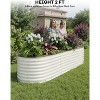 Steel Raised Garden Bed Kit - Rust-Proof Open Base Design, Tool-Free Assembly, 1.5-2Ft Deep Planter Box for Vegetables, Herbs, Flowers - 3 of 4