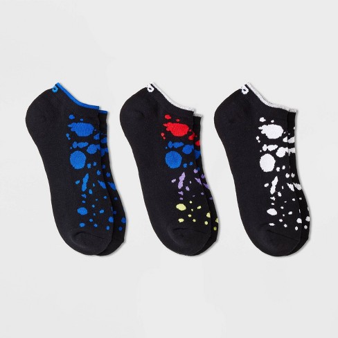 Pair Of Thieves Men's Splatter Cushion Low Cut Socks 3pk - Black 6-12 :  Target