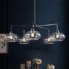 Rennnsan Aivorna 33"W 5-Light Bubble Glass Modern Dimmable Chandelier in Black - 4 of 4