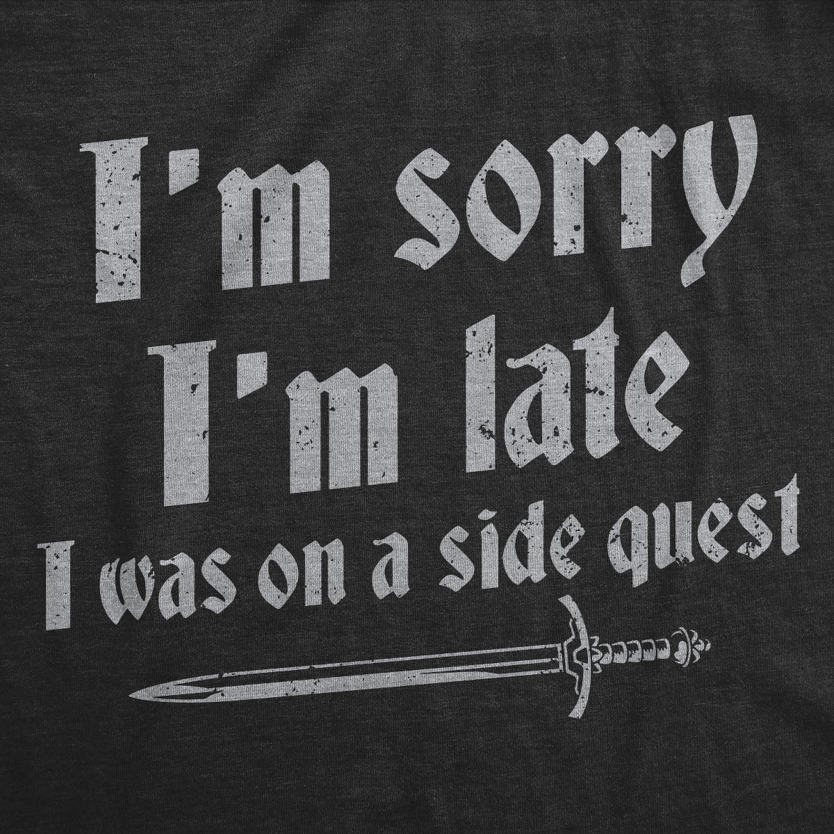 Мужские футболки Crazy Dog T-Shirts, Inc. Mens Funny T Shirts Im Sorry I Was Late I Was On A Side Quest Novelty Tee - Crazy Dog Men's T Shirt With Sarcastic Sayings Black XL — фото 2