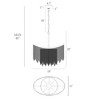 LNC Shoebill 4-Lights 18" Modern Luxury Empire Chandeliers,Gold and Silver - 3 of 4