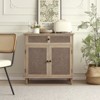 HOMLUX Buffet Sideboard Rattan Console Table Kitchen Cabinet with Door & Drawer - 2 of 4
