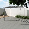 vidaxl Garden Arbor Arch - Steel Rose Archway pergola for Climbers - Outdoor Patio Seating Area 7ft high in Brown - 2 of 4