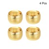 Unique Bargains Dining Table Decorations Alloy Decorative Wear Resistance Round Napkin Rings 4 Pcs - 3 of 4