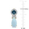 EVERLY JEWELRY | Yellow Plated Sterling Silver 35 1/3 CT TGW Aquamarine London Blue Topaz  White Topaz Earrings - 2 of 4