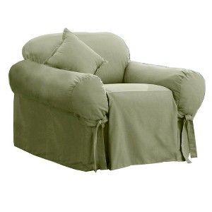 Cotton Duck Chair Slipcover Sage Green - Sure Fit