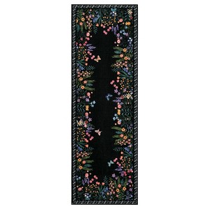 Washable Hallway Runner Rug – Non-Slip Botanical Floral Carpet for Bedroom, Living Room, Guest Room - 1 of 4