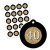 Big Dot of Happiness Adult 40th Birthday - Gold - Birthday Party Favor Gift Tags (Set of 20) - 2 of 4