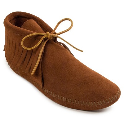 Minnetonka Men's Classic Fringe Softsole Moccasin Boots