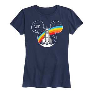 Women's - Disney - Mickey Head Retro Space Short Sleeve Graphic T-Shirt - 1 of 4
