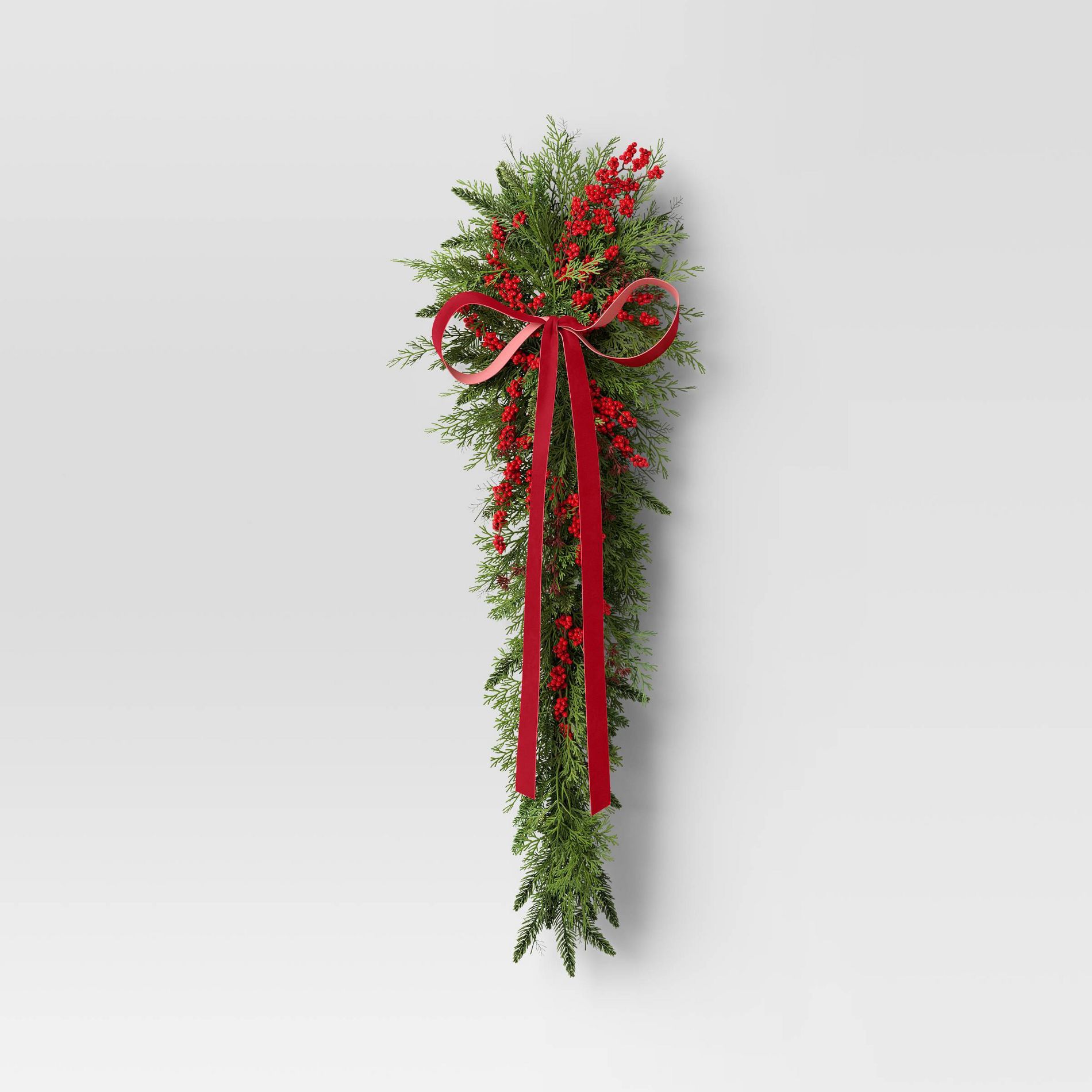 Asymmetrical Berry Pine Christmas Garland - Threshold™