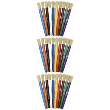 Creativity Street Colossal Brushes, Assorted Colors, 10 Per Pack, 3 Packs