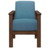 29.5"Blue Fabric Upholstered 1pc Accent Chair - 3 of 4