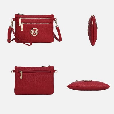 MKF Collection Signature Crossbody Wristlet Bag with Zip Closure, Roonie– MKF Collection by Mia K – Pewter — фото 5