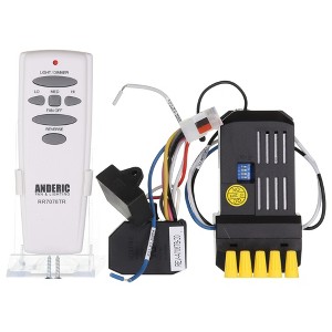 Anderic FAN28RREVKIT Replacement Ceiling Fan Remote Control Kit | Hampton Bay 56" Altura | UC7078T | UC7067FMRX | UC7067REVB Reverse Module - 1 of 4