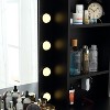 Makeup Vanity Table with Lights & Charging Station - 3 Lighting Modes, Adjustable Brightness - Vanity Desk with 4 Large Drawers & Open Storage - 4 of 4