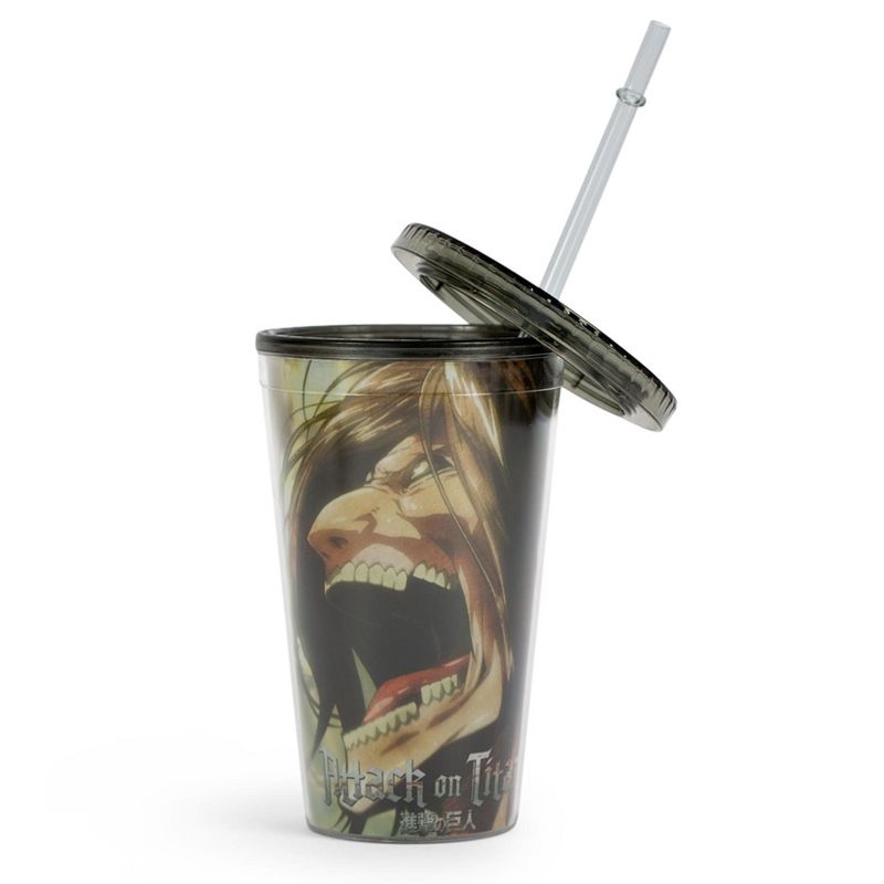 Funky People Attack On Titan Eren Yeager Titan Screaming Carnival Cup With Straw | 16 Ounces, 2 of 8