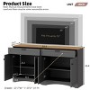 62.9" Farmhouse Rustic TV Stand for 70 Inch TV,Sideboard Buffet Cabinet with 2 Drawers & Adjustable Shelves for Living Room-Baofuwish - 4 of 4