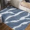 Contemporary Abstract Spray Print Area Rug Ultra Thin Low Pile Machine Washable Stain Resistant Non Slip Non Shedding Floor Carpet - 3 of 4