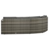 vidaXL Patio Sofa Set of 4 Gray PE rattan Large Waterproof materials - 4 of 4