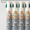 Boho Medallion Shower Curtain 72 X 72 Turquoise Tangerine - Blue Bathroom Curtain - 2 of 4