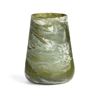 Park Hill Collection Grassway Glass Marble Finish Vase Large