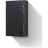 KubeBath Bliss 14Inch Wide by 24Inch High Linen Side Cabinet With One Door in Black Wood Finish - 2 of 4