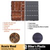 Gulches Wood Interlocking Deck Tiles Checker Pattern, 30 PCS  12" x 12" Square Acacia Hardwood Outdoor Flooring for Patio, Bancony, Pool Side - 4 of 4