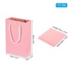 Unique Bargains Durable Paper Bright Color Three-Dimensional Cut Easy to Carry Pink Gift Bags with Tissue 12 Sets - 2 of 4
