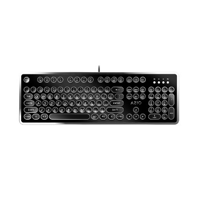 Azio Mk Retro Usb Wired Mechanical Typewriter Keyboard For Pc, Black ...