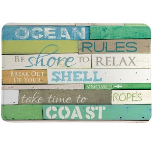 Laural Home Ocean Rules 20"W x 30"L Memory Foam Rug - 1 of 1