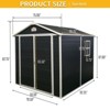 6 ft x 8 ft Resin Outdoor Storage Shed Kit-Perfect to Store Patio Furniture,Black - 3 of 4