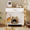 Whisen Multi-Use Rolling Side Table & Cat Litter Box & Cat Bed House with Flip-Up Door and Large Storage - 2 of 4