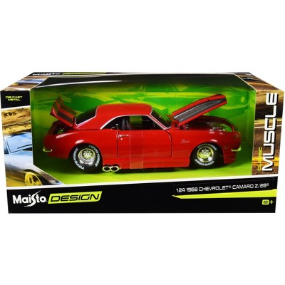 1968 Chevrolet Camaro Z/28 Red with Silver Stripes "Classic Muscle" 1/24 Diecast Model Car by Maisto