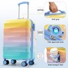 Okak 20IN Lightweight Carry-On Luggage with Cup Holder, Glossy Hardshell Suitcase Set with Bag, Luggage Sets with Wheels and TSA Lock - 3 of 4