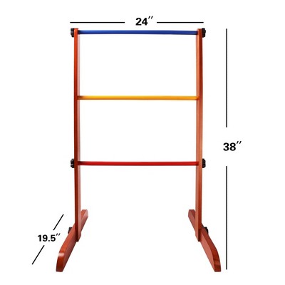 thumbnail image 2 of Goplus Ladder Toss Game Set Indoor Outdoor Ladder Ball Toss Game Set With 6 PE Bolas And Carrying Bag Built-in Score Tracker 40 X 24.5 Inches Fun Game For Yard Lawn Beach 2 of 14