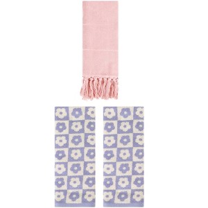 REGALWOVEN 3 Packs Cotton Soft Absorbent Decorative Bathroom Hand Towel 14" x 30" - 1 of 4